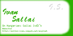 ivan sallai business card